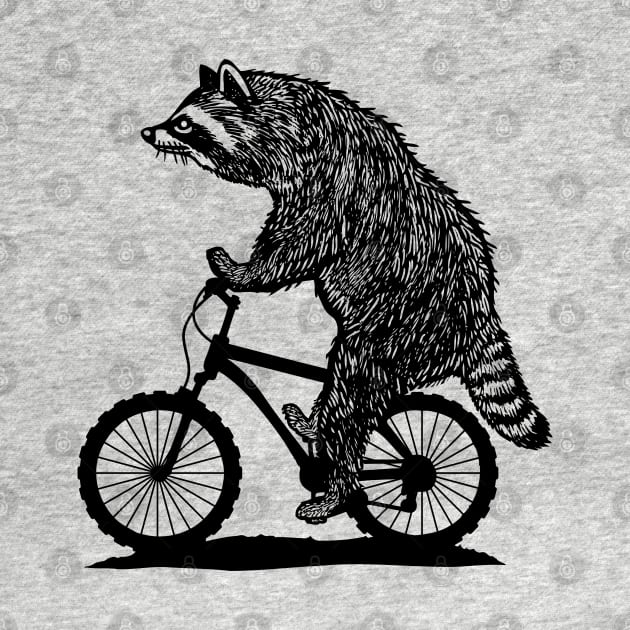 Cycling Raccoon by susanne.haewss@googlemail.com